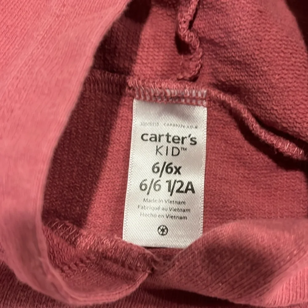Pink embroidered Butterfly Kids Hoodie 6/6X